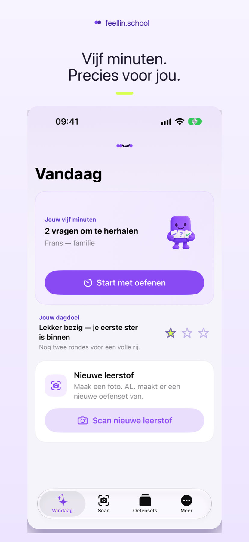 Vandaag in de feellin.school iPhone-app